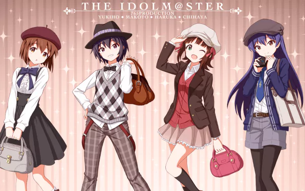 Makoto Kikuchi Yukiho Hagiwara Chihaya Kisaragi Haruka Amami Anime The iDOLM@STER HD Desktop Wallpaper | Background Image
