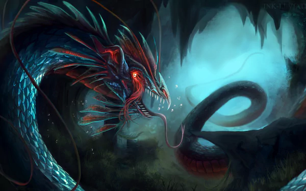 underwater fantasy sea monster leviathan HD Desktop Wallpaper | Background Image