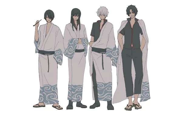 Sakamoto Tatsuma Kotaro Katsura Shinsuke Takasugi Gintoki Sakata Anime Gintama HD Desktop Wallpaper | Background Image