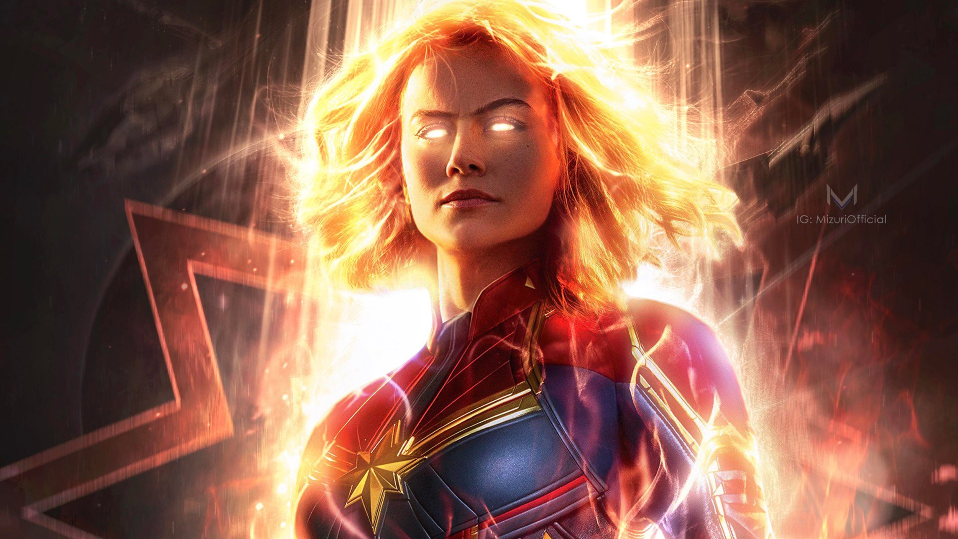 Hd Wallpaper Captain Marvel Heroic Glow 