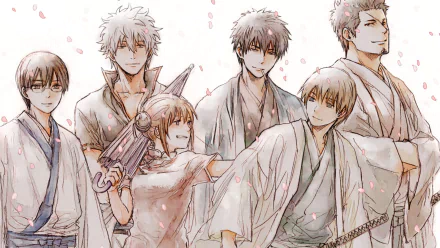 Okita Sougo Kotaro Katsura Toushirou Hijikata Hijikata Toshizō (Gintama) Shimura Shinpachi Kagura (Gintama) Gintoki Sakata Anime Gintama HD Desktop Wallpaper | Background Image