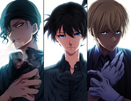 Shinichi Kudo Rei Furuya Shuichi Akai Anime Detective Conan HD Desktop Wallpaper | Background Image