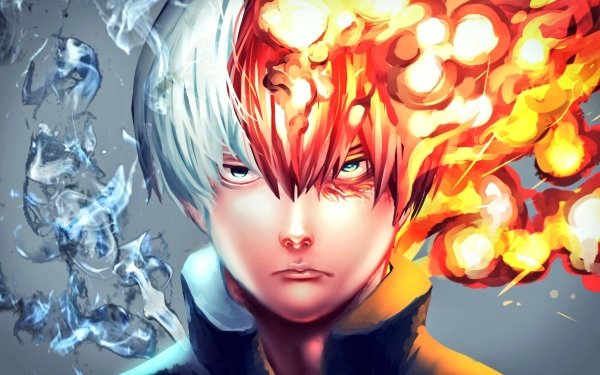 Anime My Hero Academia Shoto Todoroki Blue Eyes White Hair Red Hair Two-Toned Hair HD Wallpaper | Background Image