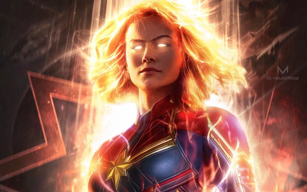 Movie Captain Marvel Brie Larson Carol Danvers Blonde Marvel Comics Superhero Avengers HD Wallpaper | Background Image