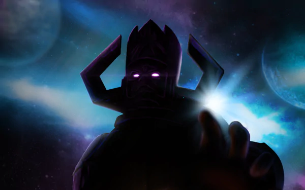 Powerful Comic character Galactus depicted in a vibrant HD desktop wallpaper and background.