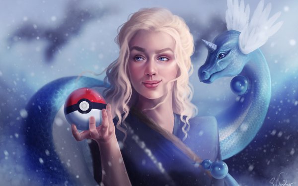 TV Show Crossover Daenerys Targaryen Game Of Thrones Pokémon Pokeball HD Wallpaper | Background Image
