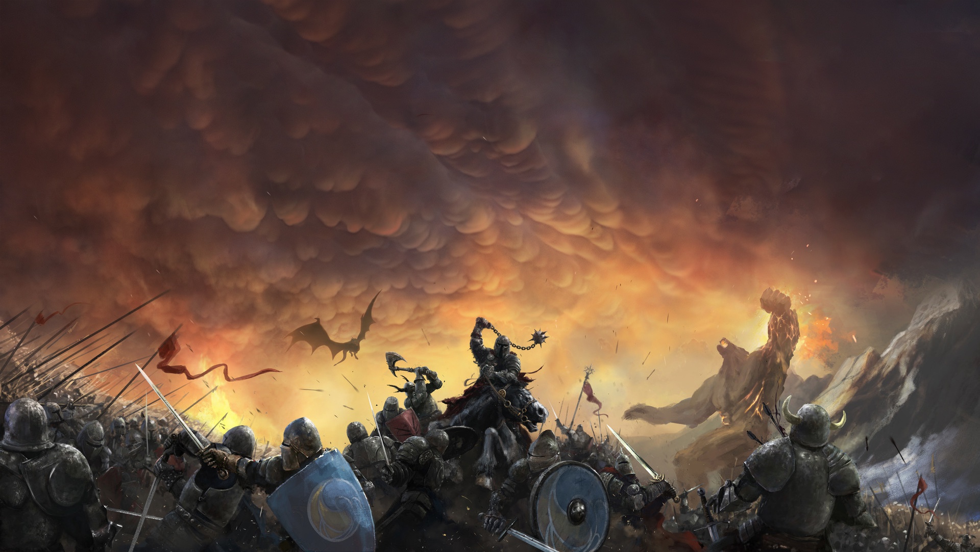 Fantasy Battle HD Wallpaper by Tomasz Ryger