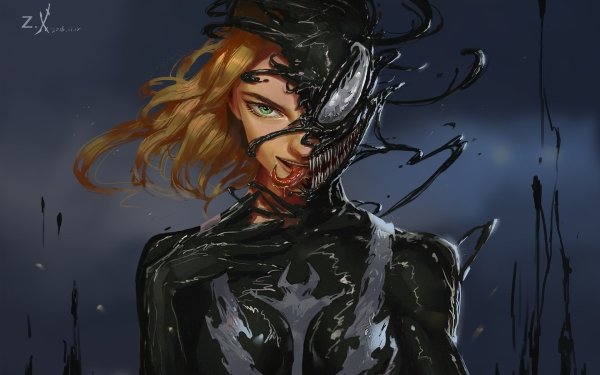Comics Venom Green Eyes Blonde HD Wallpaper | Background Image
