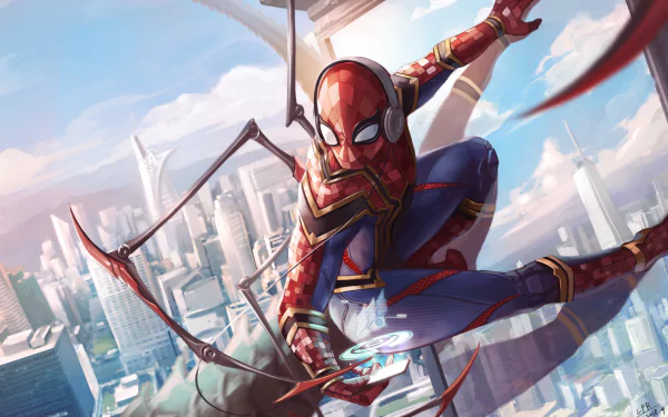 Iron Spider Comic spider man HD Desktop Wallpaper | Background Image