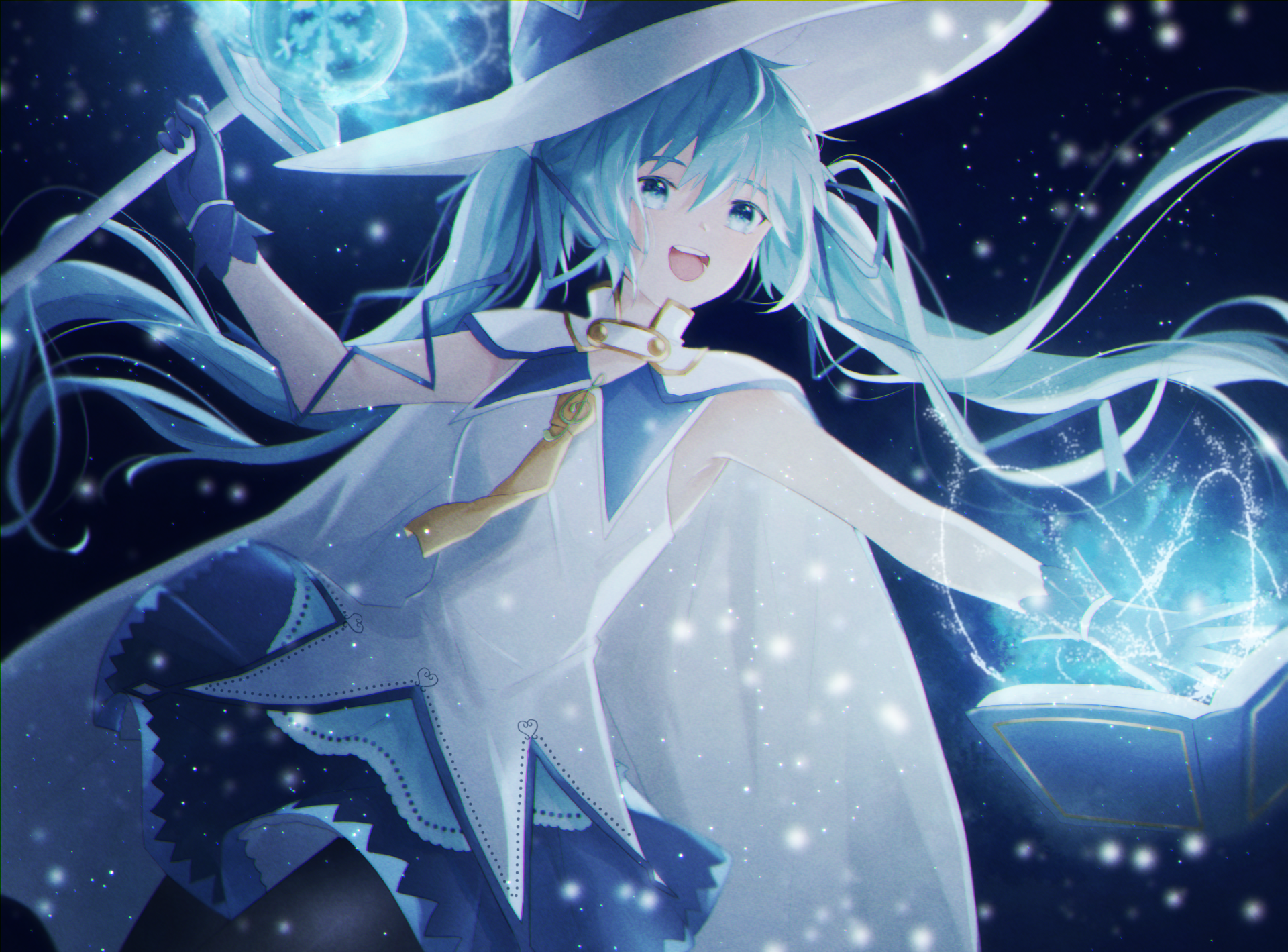 Download Hatsune Miku Anime Vocaloid HD Wallpaper by 梅子