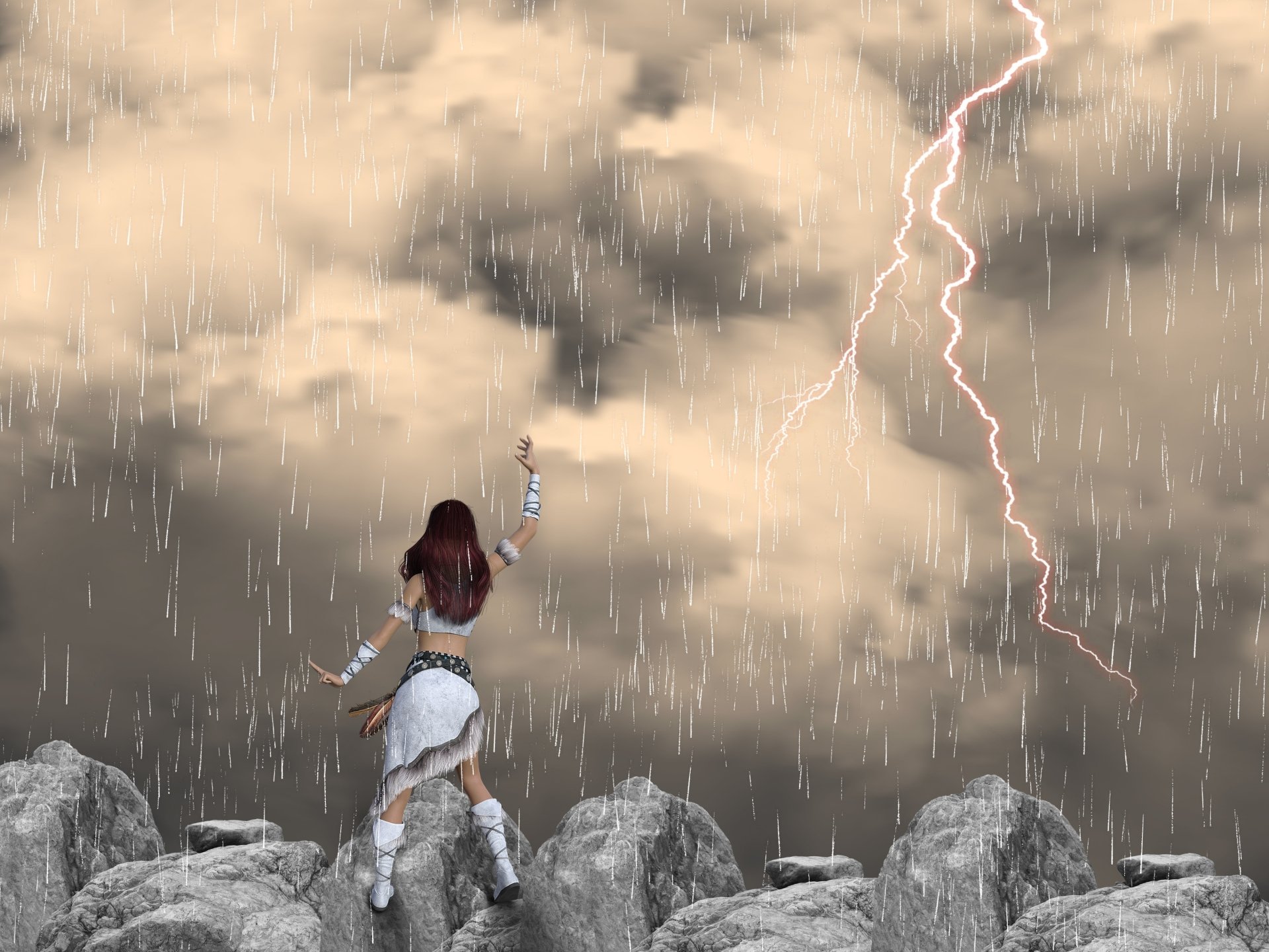 Download Manipulation Storm Fantasy Woman 4k Ultra HD Wallpaper by Susanlu4esm