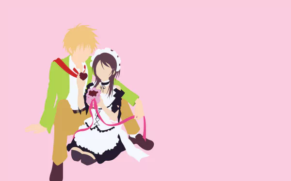 Misaki Ayuzawa and Takumi Usui from Maid Sama! in a vibrant HD desktop wallpaper and background.