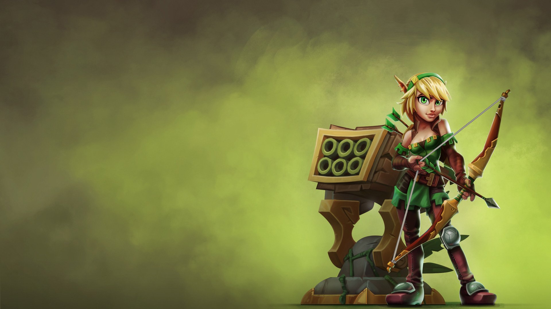 Download Huntress (Dungeon Defenders) Video Game Dungeon Defenders II HD Wallpaper
