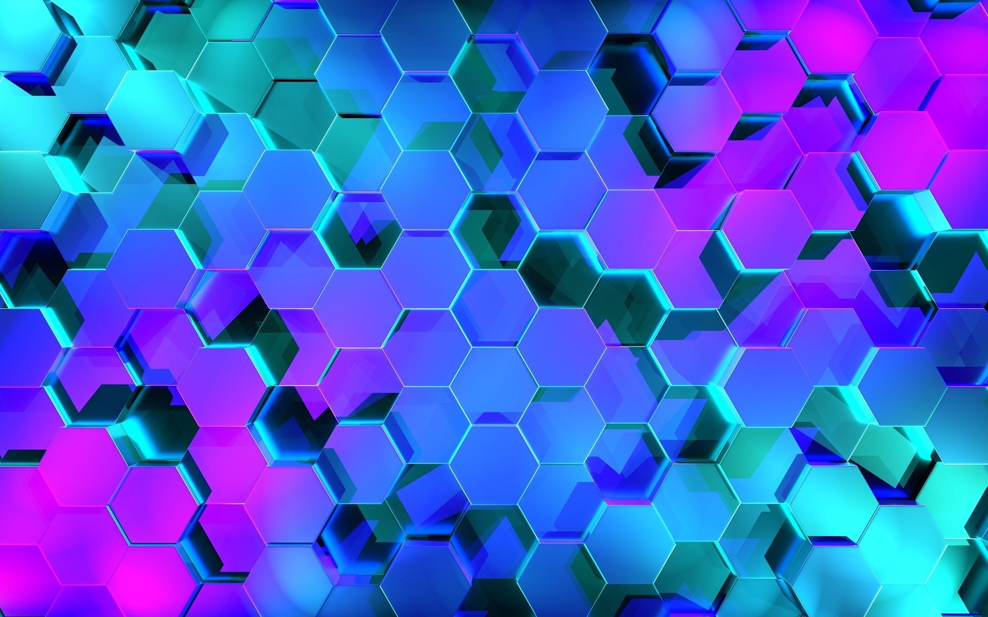 Download Purple Blue Pattern Abstract Hexagon HD Wallpaper