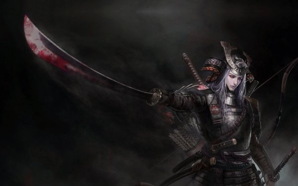 Fantasy Samurai Warrior Sword Katana HD Wallpaper | Background Image