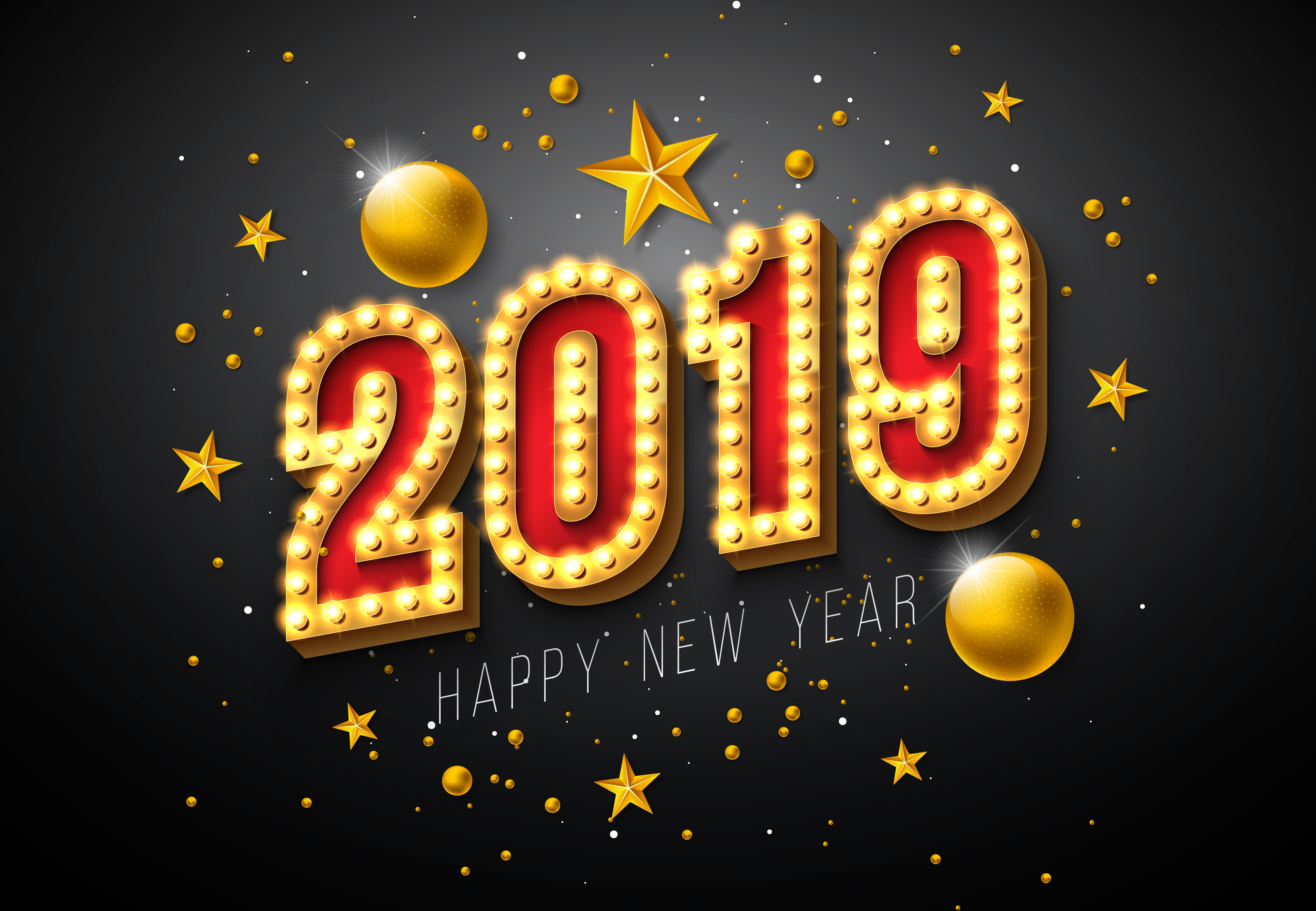 Download Happy New Year Holiday New Year 2019 4k Ultra HD Wallpaper