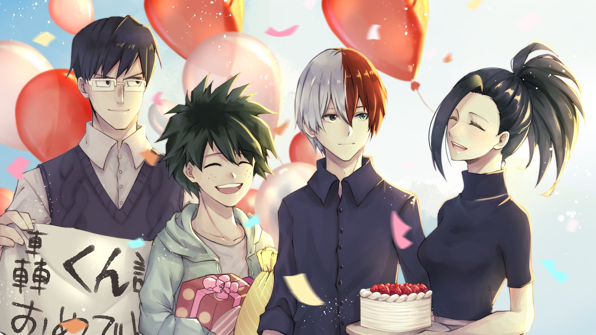 Download Tenya Iida Momo Yaoyorozu Izuku Midoriya Shoto Todoroki Anime ...