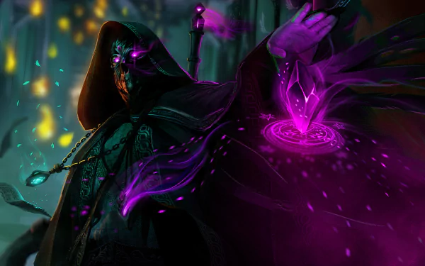 magic purple eyes glowing eyes fantasy sorcerer HD Desktop Wallpaper | Background Image