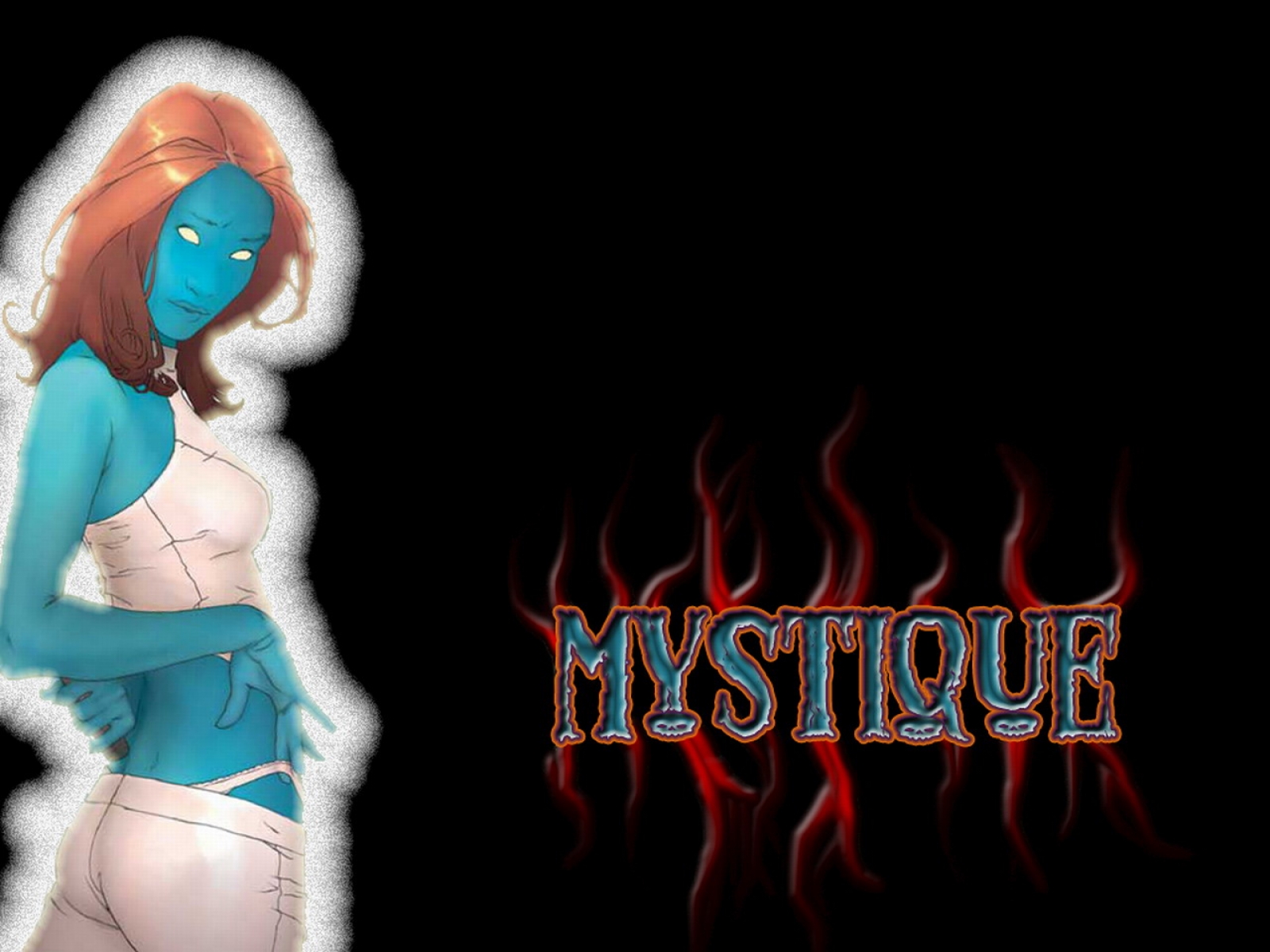 Mystique from Marvel Comics in HD desktop wallpaper.
