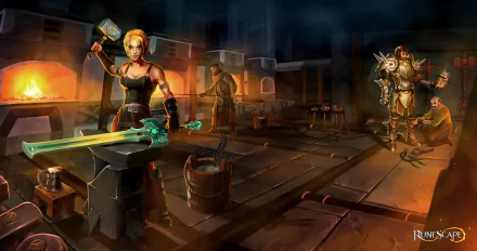  Woman Forging a Sword