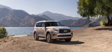 SUV silver car car Infiniti vehicle Infiniti QX80 HD Desktop Wallpaper | Background Image