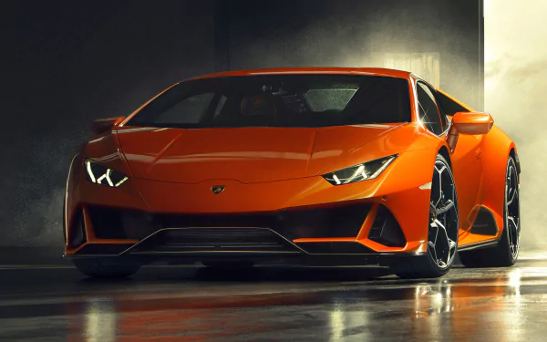 supercar orange car car Lamborghini vehicle Lamborghini Huracan Evo HD Desktop Wallpaper | Background Image