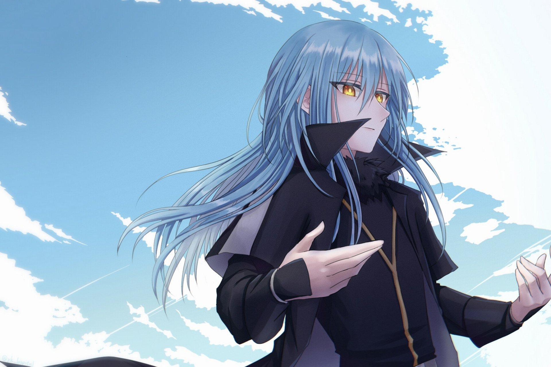 Rimuru Tempest from That Time I Got Reincarnated as a Slime in a captivating HD desktop wallpaper.