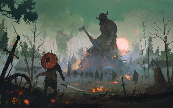 Fantasy Giant Battle Warrior Creature HD Wallpaper | Background Image