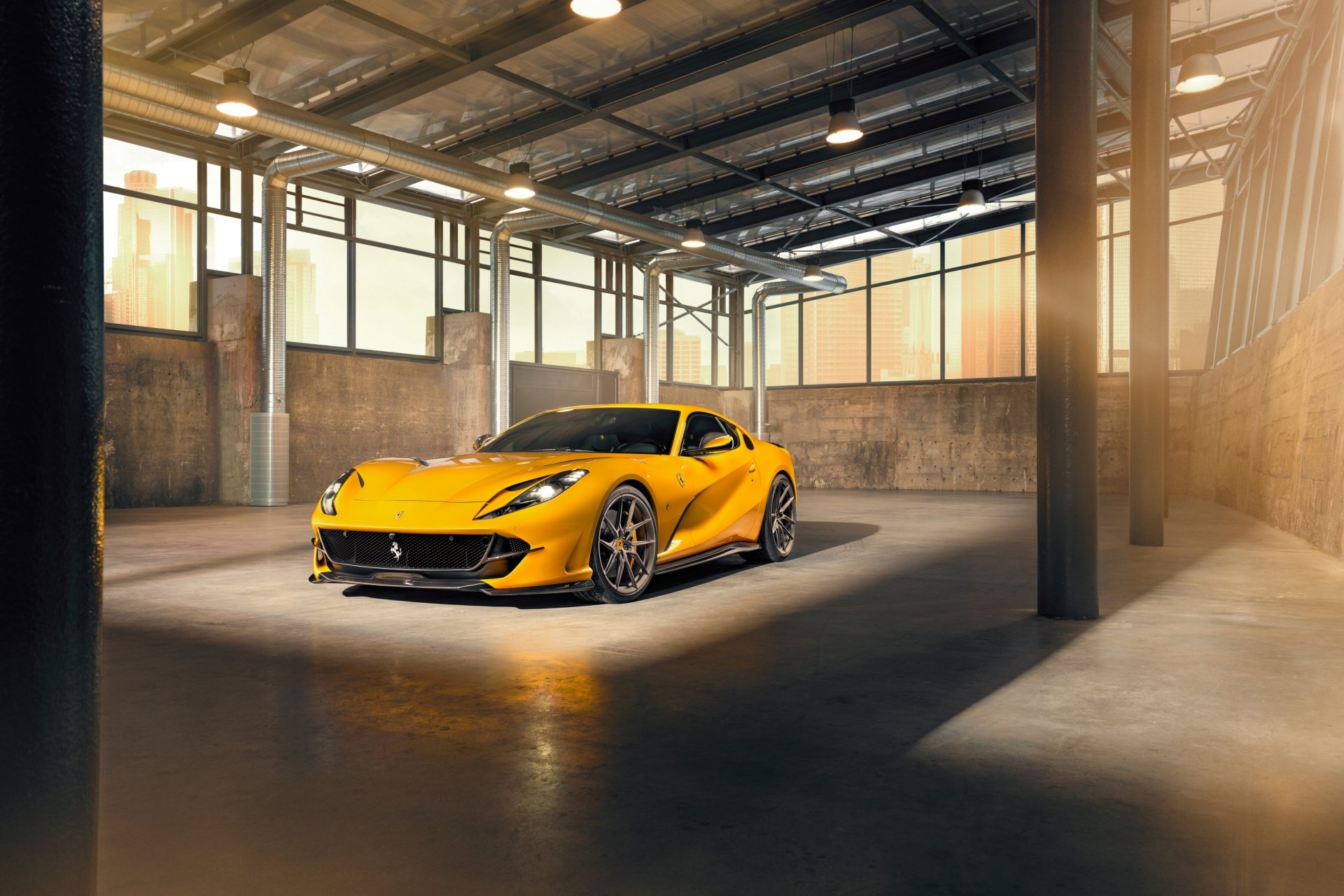 Download Grand Tourer Supercar Yellow Car Car Ferrari Vehicle Ferrari 812 Superfast 4k Ultra HD Wallpaper