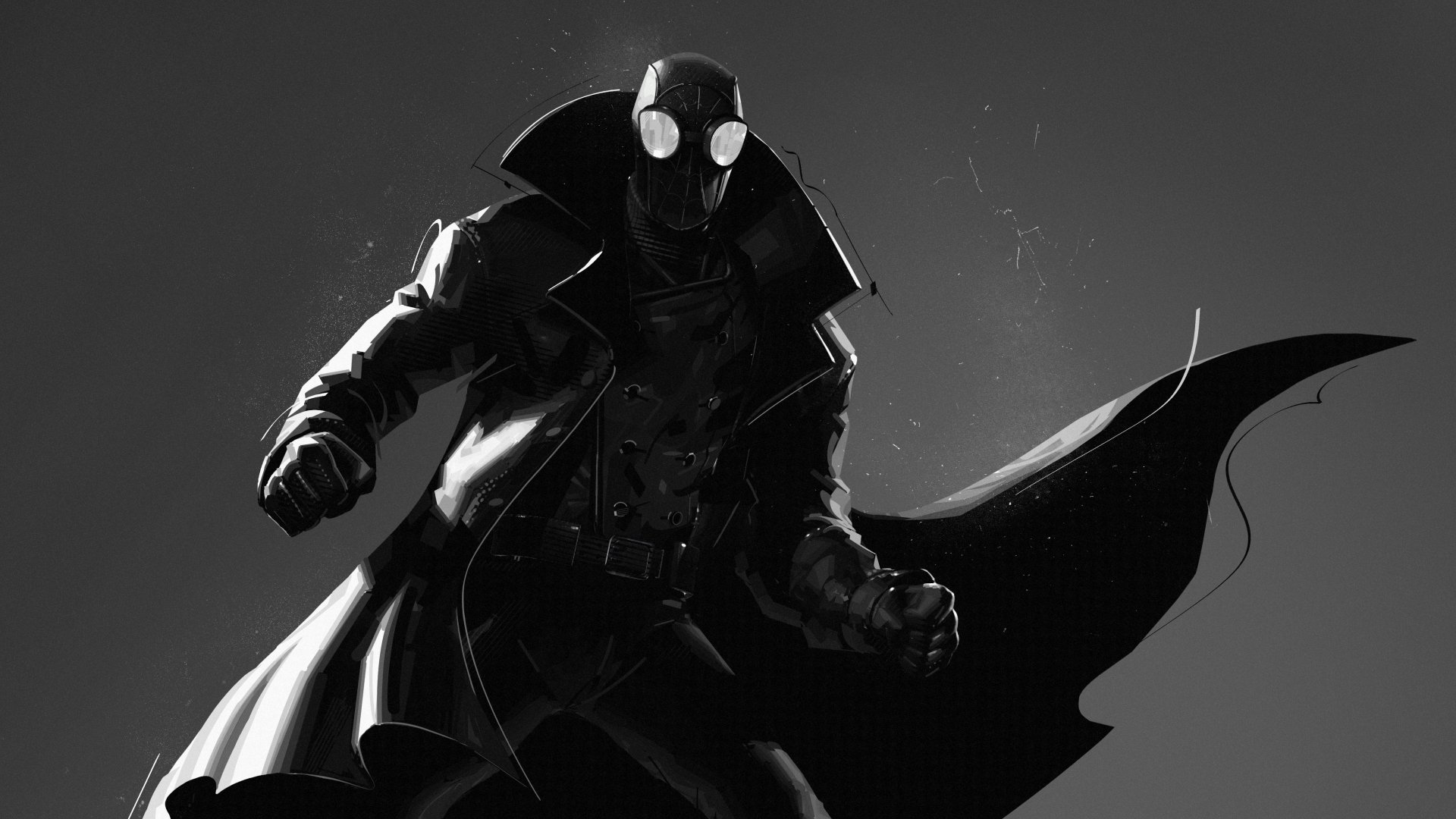 Download Spider-Man Noir Movie Spider-Man: Into The Spider-Verse 4k