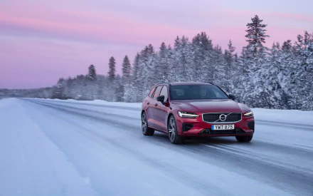 winter SUV car Volvo vehicle Volvo V60 HD Desktop Wallpaper | Background Image