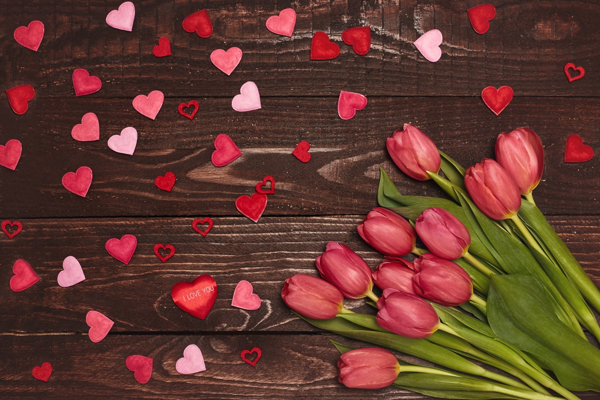 Download Red Flower Tulip Flower Heart Still Life Holiday Valentine's ...