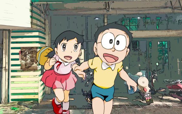 Anime Doraemon Nobita Nobi Shizuka Minamoto HD Wallpaper | Background Image