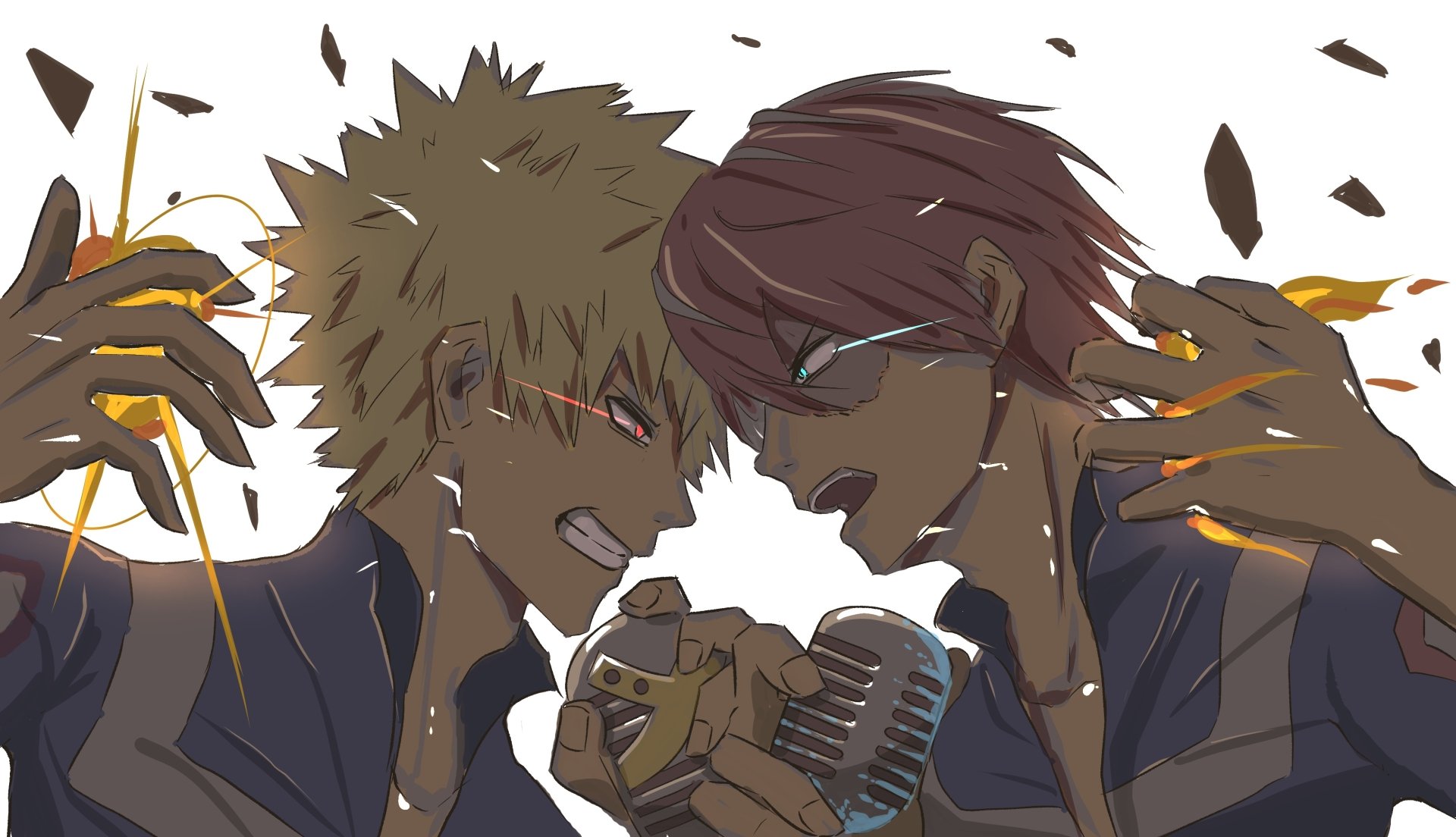 Download Shoto Todoroki Katsuki Bakugou Anime My Hero Academia 4k Ultra HD Wallpaper by ゆーSK