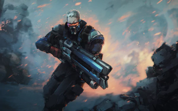Soldier: 76 (Overwatch) video game Overwatch HD Desktop Wallpaper | Background Image