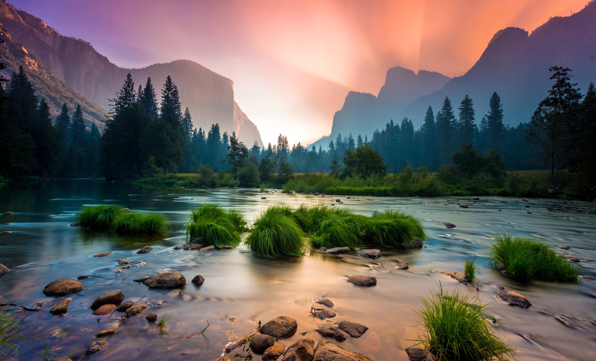 Download Cliff Nature Sunrise Yosemite National Park 4k Ultra HD Wallpaper