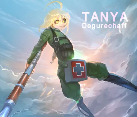 Tanya Degurechaff Anime The Saga of Tanya the Evil HD Desktop Wallpaper | Background Image