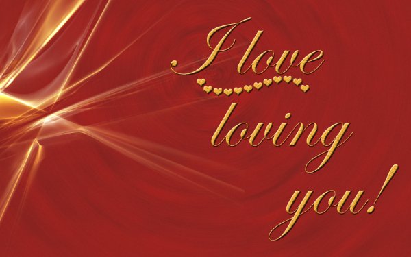 Holiday Valentine's Day Love Heart Red Typography HD Wallpaper | Background Image