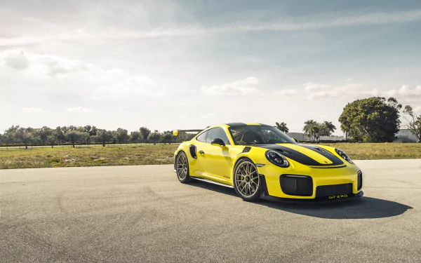 yellow car car Porsche Porsche 911 Porsche 911 GT2 vehicle Porsche 911 GT2 RS HD Desktop Wallpaper | Background Image