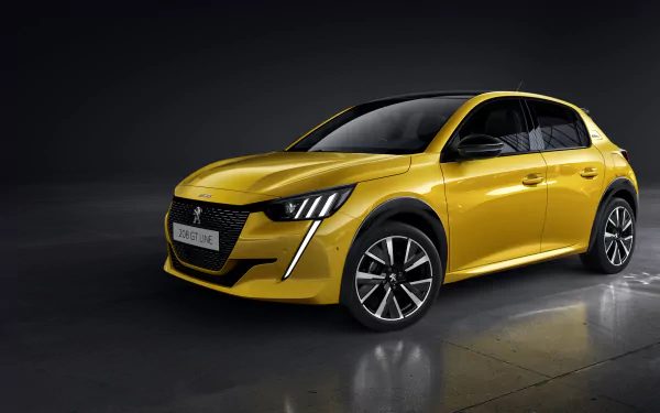 yellow car car Peugeot vehicle Peugeot 208 HD Desktop Wallpaper | Background Image