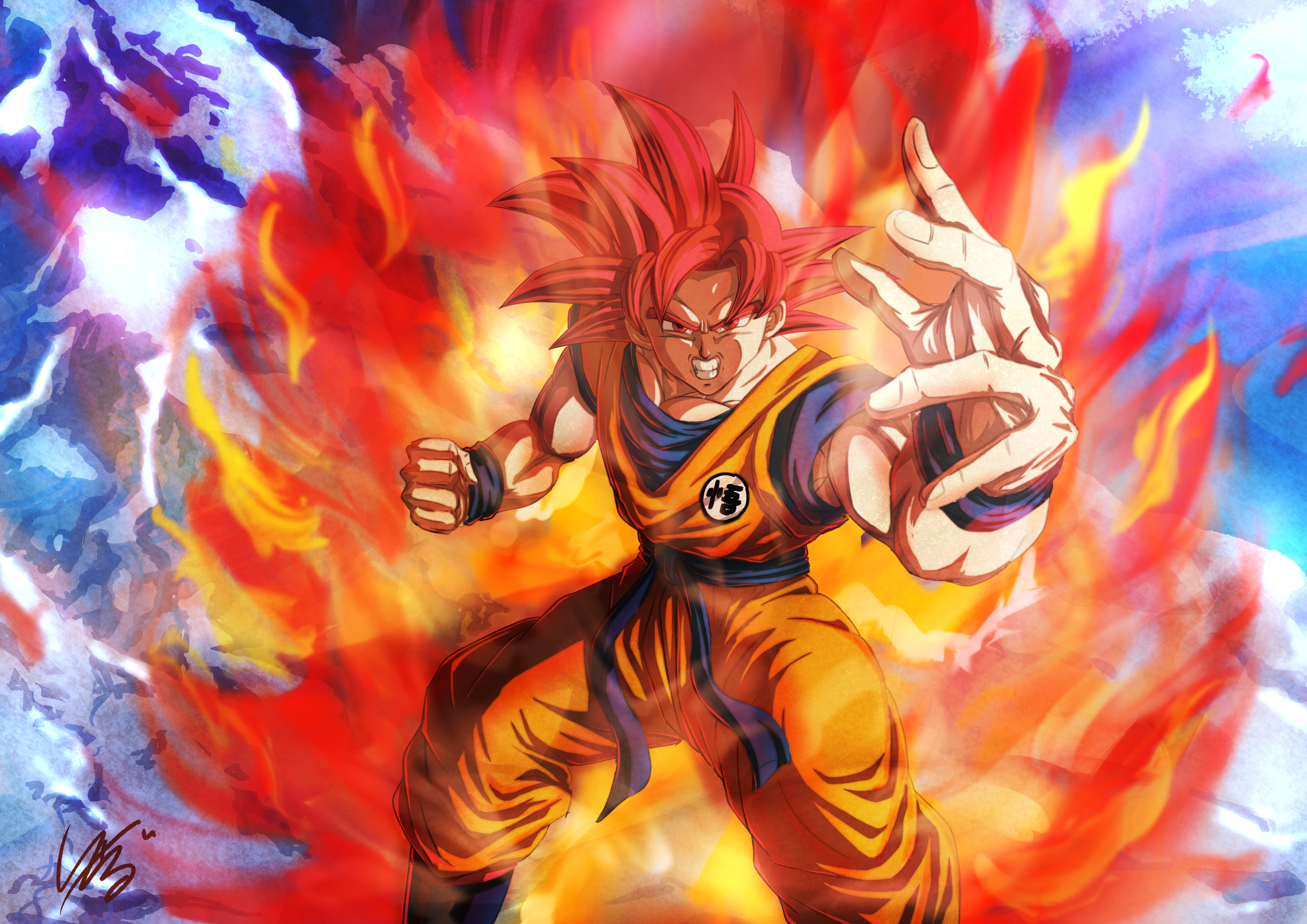 Goku SSJ God by いぜる