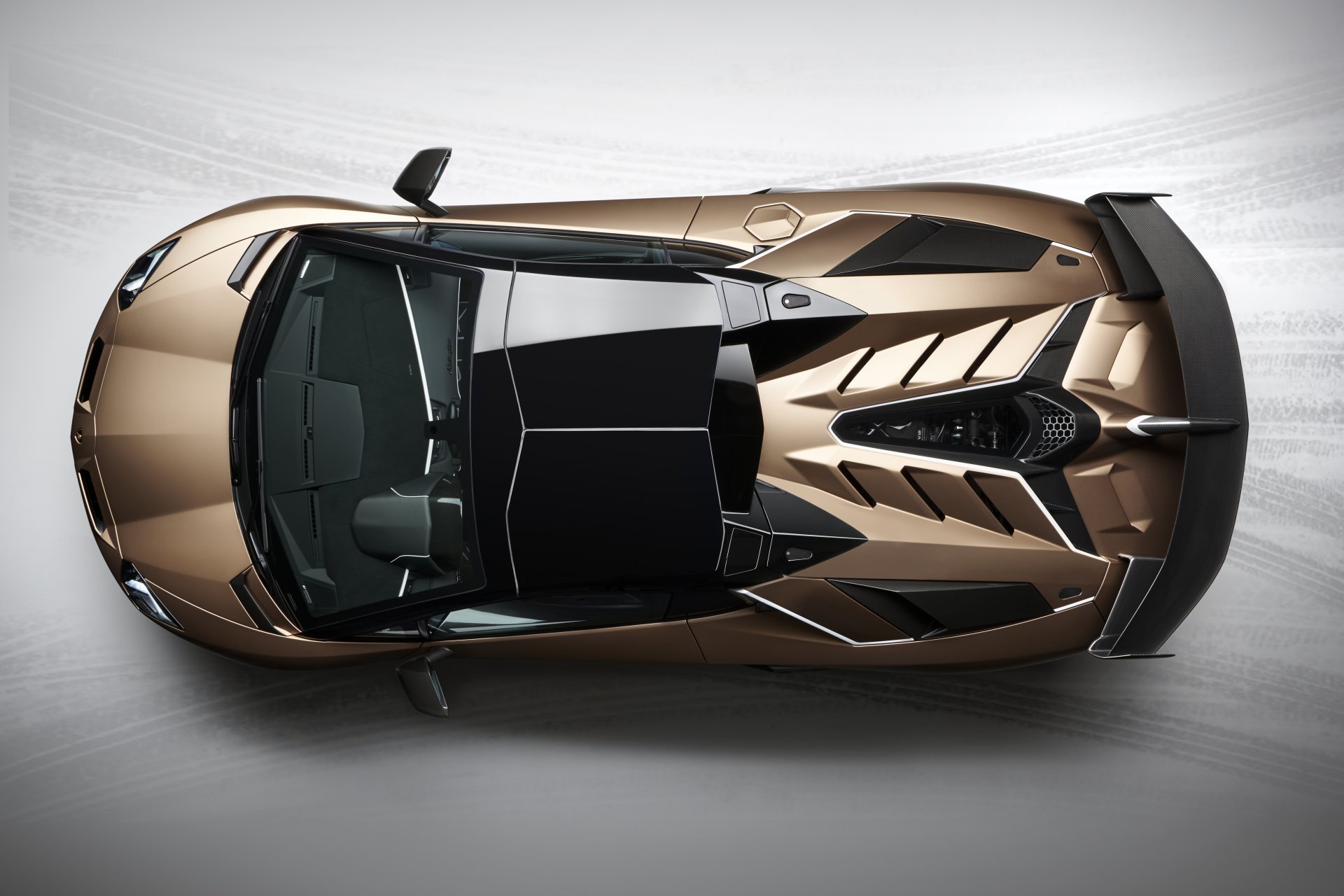 Download Brown Car Supercar Car Lamborghini Lamborghini Aventador Vehicle Lamborghini Aventador SVJ 8k Ultra HD Wallpaper
