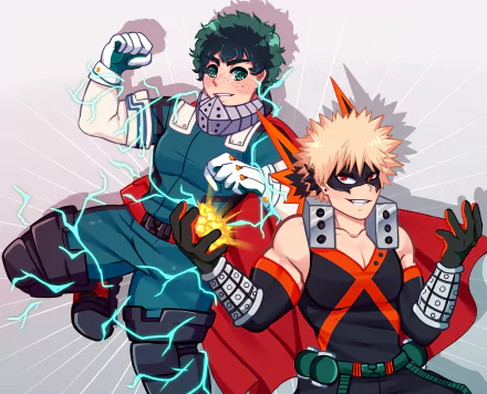 Katsuki Bakugou Izuku Midoriya Anime My Hero Academia HD Desktop Wallpaper | Background Image