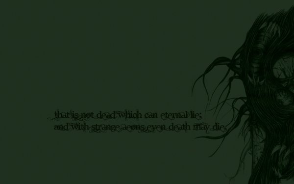 quote monster creature H.P. Lovecraft dark gothic HD Desktop Wallpaper | Background Image