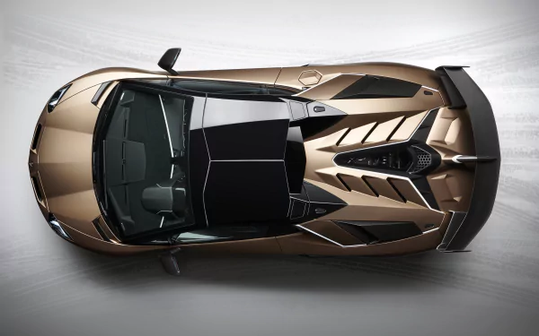 brown car supercar car Lamborghini Lamborghini Aventador vehicle Lamborghini Aventador SVJ HD Desktop Wallpaper | Background Image