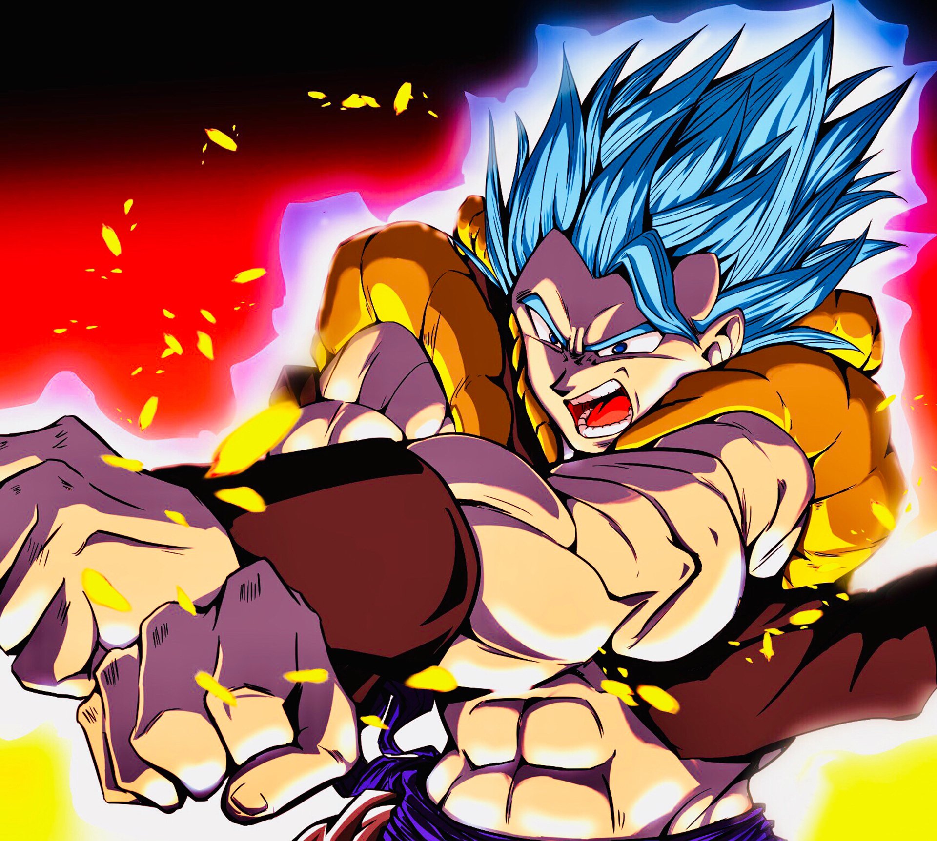 Download Super Saiyan Blue Gogeta (Dragon Ball) Anime Dragon Ball Super: Broly Dragon Ball HD Wallpaper by ゼノマル