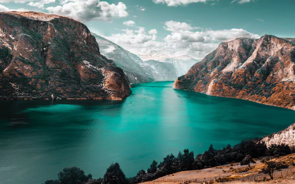 mountain nature fjord HD Desktop Wallpaper | Background Image