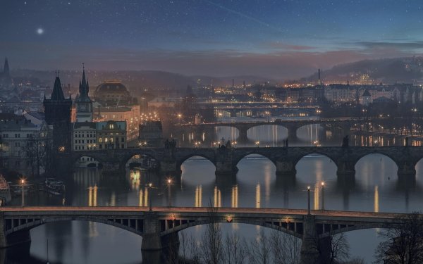 Man Made Prague Cities Czech Republic City Bridge HD Wallpaper | Background Image