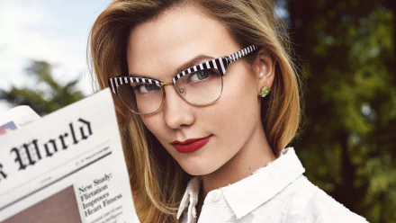 glasses Celebrity Karlie Kloss HD Desktop Wallpaper | Background Image