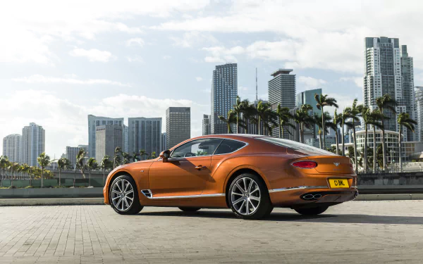 orange car car Bentley Bentley Continental vehicle Bentley Continental GT HD Desktop Wallpaper | Background Image